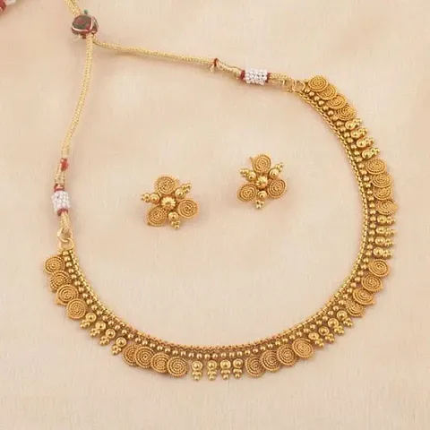 Traditonal Attractive Gold Plated Jewellery Set