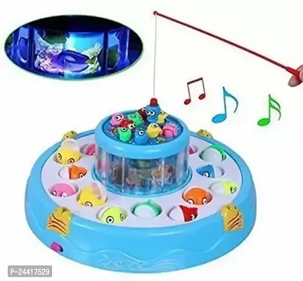 Go Go Fishing Catching Game With 26 Fishes, 2 Rotary Fish Pond And 4 Pods(Multicolor)-thumb0