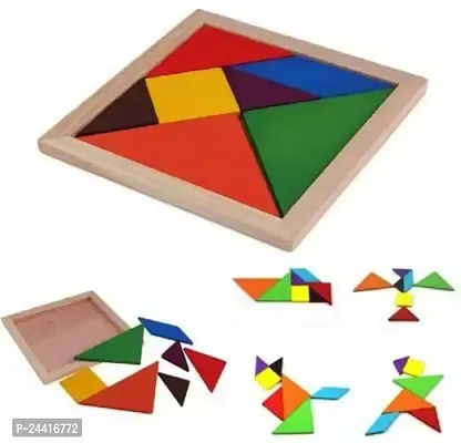 Kidzo Corner Small Wooden Tangram Puzzle for Kids(1 Pieces)-thumb0