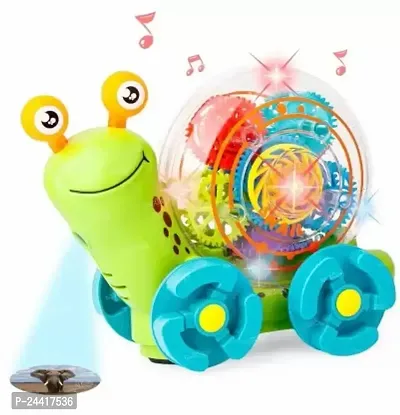 Musical Gear Snail Transparent Toy(Multicolor)-thumb0