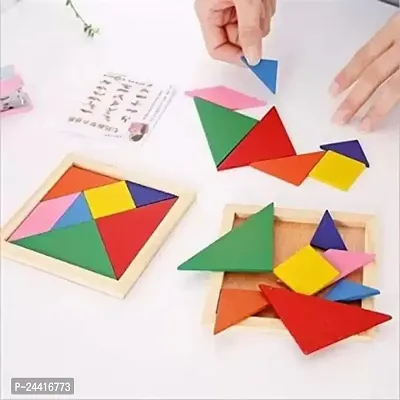 Kidzo Corner Large Wooden Tangram Puzzle for Kids(7 Pieces)