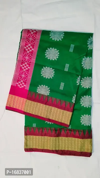 Classic Art Silk Printed Saree with Blouse piece-thumb0