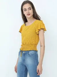 IGYNE Ladies Crop Top Yellow-thumb2