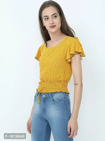 IGYNE Ladies Crop Top Yellow-thumb3