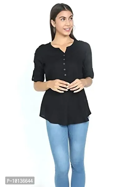 IGYNE Womens Solid Rayon Shirt-thumb0