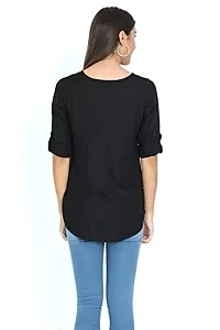 IGYNE Womens Solid Rayon Shirt-thumb1