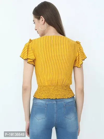 IGYNE Ladies Crop Top Yellow-thumb5