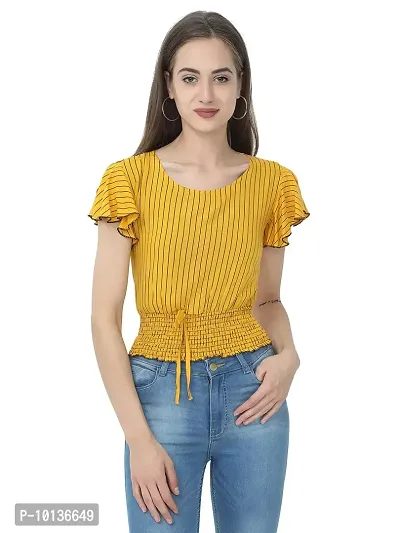 IGYNE Ladies Crop Top Yellow-thumb1