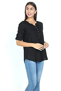 IGYNE Womens Solid Rayon Shirt-thumb4