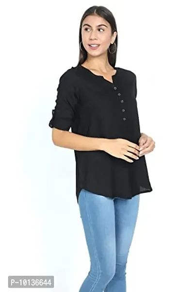 IGYNE Womens Solid Rayon Shirt-thumb5