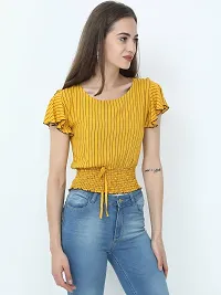 IGYNE Ladies Crop Top Yellow-thumb3