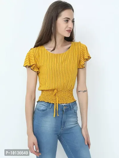 IGYNE Ladies Crop Top Yellow-thumb4