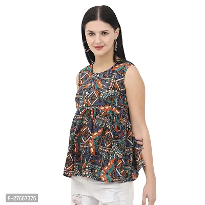 Round Neck Sleeveless Peplum Top-thumb4