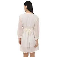 V-Neck Above Knee Length Full Sleeves Georgette Dress-thumb1