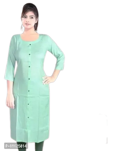 Classic Cotton Solid Kurtis for Women's-thumb0