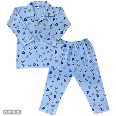 Buy kids And Bebs Knight Wear For Kids Top And Pajama Set It s Made With Pure Cotton This Night Suit Is Suitable For 12 Months To 6 Years Old Boys And Girls