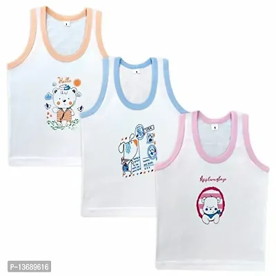 KIDS & BEBS? Vest for Kids Summer Baniyan Soft and Pure Cotton Fabric Pack of 3 (18-24 Months)