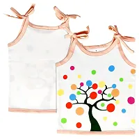 |Kids and BEBS| Printed Hoseiry Cotton Slip for New Born Baby Girls for Summer Pack of 3 (9-12 Months, Knot-Wht-Tree)-thumb3