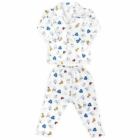 |Baby Jackson| Pure Long Sleeve Kids Nightwear/Nightdress/Sleepsuit/Sleepwear/Night Suit for Boys and Girls Top and Pyjama Combo Set Pack of 1