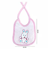 KIDS AND BEBS Baby Feeding Bibs, Bibs for New Born Baby, Baby Bibs, Cotton Bibs for Babies, Bibs for Baby Boy/Girl, Feather Soft Bib, Snap Button Closure (RABBIT)-thumb2