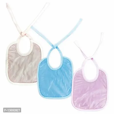 KIDS AND BEBS Baby Feeding Bibs, Bibs for New Born Baby, Baby Bibs, Cotton Bibs for Babies, Bibs for Baby Boy/Girl, Feather Soft Bib, Snap Button Closure (SQUARE FRILL)-thumb2
