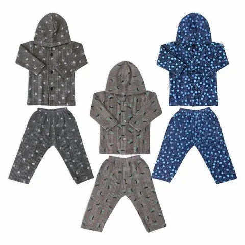 KIDS BEBS Thermal cap set for new born baby boy and baby girls pack of 3