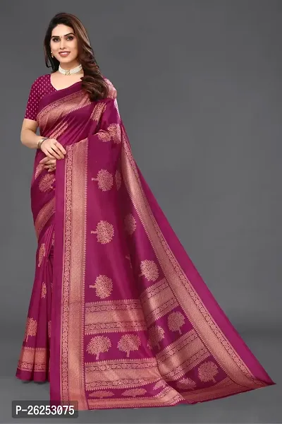 Elegant Pink Cotton Silk Saree with Blouse piece