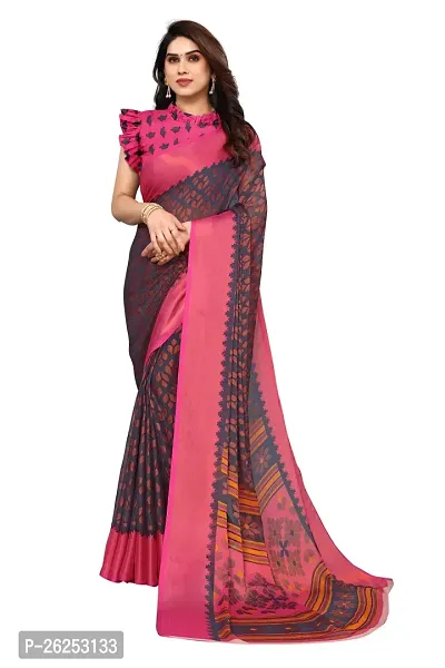 Elegant Pink Cotton Silk Saree with Blouse piece