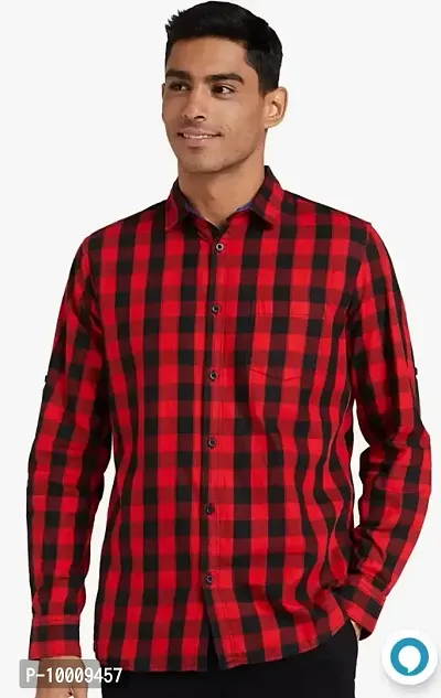 Reliable White Cotton Checked Long Sleeves Casual Shirts For Men-thumb0