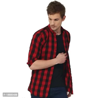 Reliable Multicoloured Cotton Checked Long Sleeves Casual Shirts For Men-thumb0