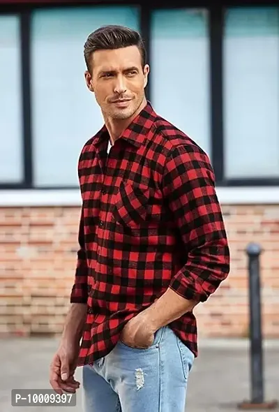 Reliable Multicoloured Cotton Checked Long Sleeves Casual Shirts For Men-thumb3