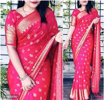 Fancy Art Silk Saree with Blouse Piece for Women-thumb0