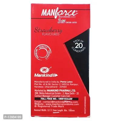 Manforce 3 In One Strawberry Flavoured Condoms (Pack Of 20)-thumb4