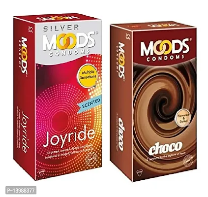 Moods Condoms For Men Combo Pack (Joyride + Chooco) (2pack in 24condoms)