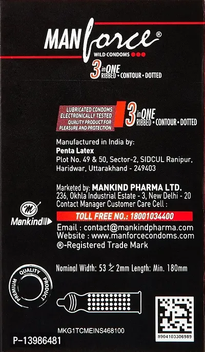 ManForce Wild Condoms -Strawberry Flavored (Pack 10)-thumb2