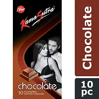 A 'KAMASUTRA' Lubricated Condoms Tan Colored Chocolate Flavour Condom Made of Natural Rubber Latex For Men(2 Pack Of 20 Condom)-thumb2