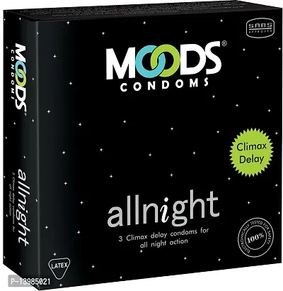 Moods Premium Condoms - All Night (Delay), 3 Pieces Pack