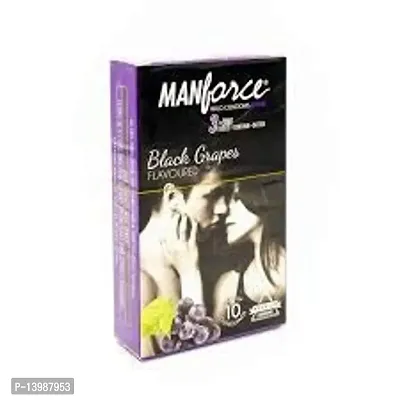 Manforce 1 SET BLACK GRAPE 10 PCS CONDOM-thumb3