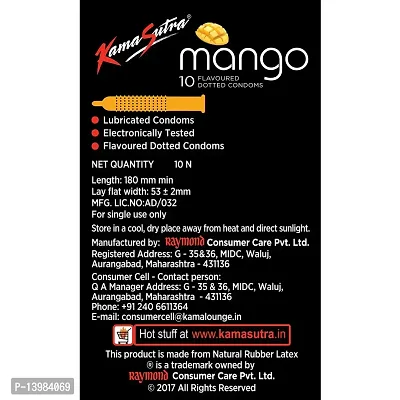 KamaSutra Mango Flavoured Dotted Condoms for Men 10 Count-thumb4