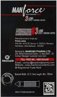 Manforce Extra Dotted Condoms (Strawberry)-thumb1