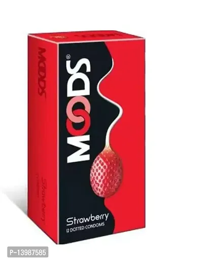 Moods Strawberry Condoms 12's-thumb2