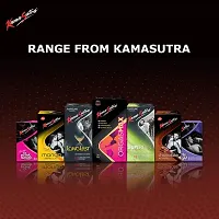 A 'KAMASUTRA' Lubricated Condoms Multi Colored Chocolate Flavour Condom Made of Natural Rubber Latex For Men(6 Pack Of 60 Condom)-thumb1