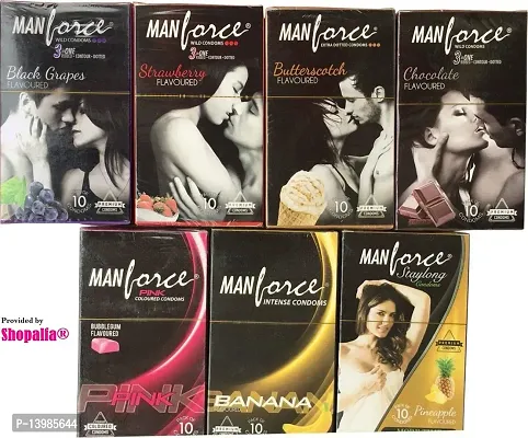 Manforce Condoms For Mens- Extra Dotted Extra Pleasure- Mixed Flavours- (10 * 6)-thumb3