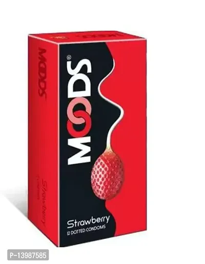 Moods Strawberry Condoms 12's-thumb0