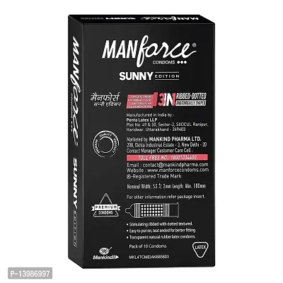 Manforce Premium Condom Sunny Edition Ribbed Dotted Pack of 5 (5 x 10 pcs.)-thumb3