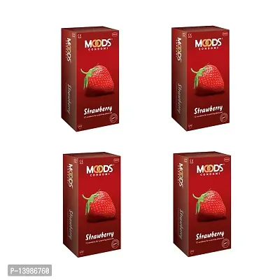 Moods 48 Pcs Strawberry Condom