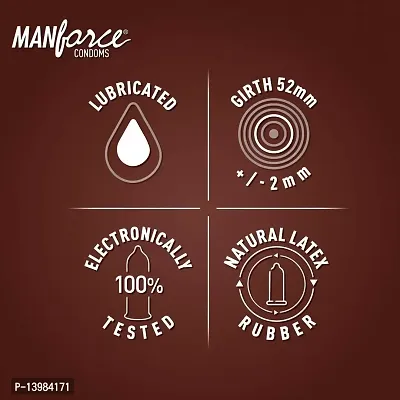 Manforce Chocolate condoms - 3 pieces packs (5)-thumb3