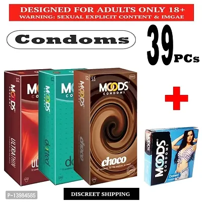 Moods Condom Choco,Dotted  Ultrathin(12X3) With 3'S Dotted Condom