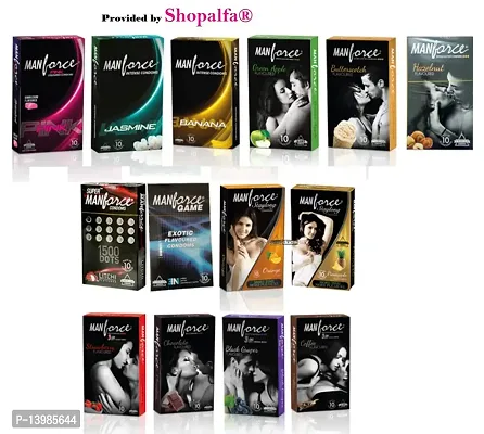 Manforce Condoms For Mens- Extra Dotted Extra Pleasure- Mixed Flavours- (10 * 6)