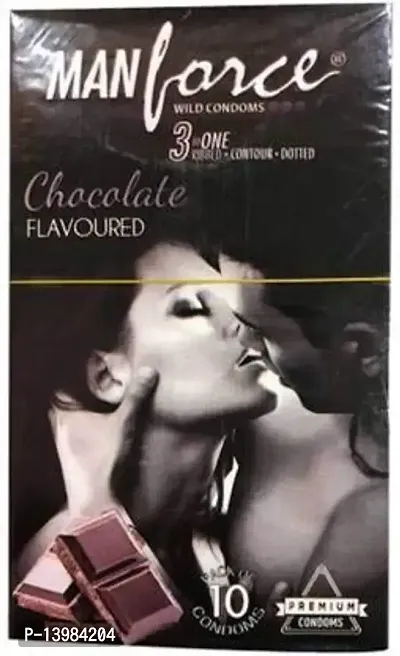 Manforce Extra Dotted Condoms (Chocolate Flavored, 10s)